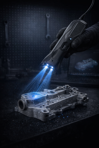 3D scanning an automotive part